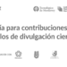 Guía para contribuciones de artículos de divulgación científica